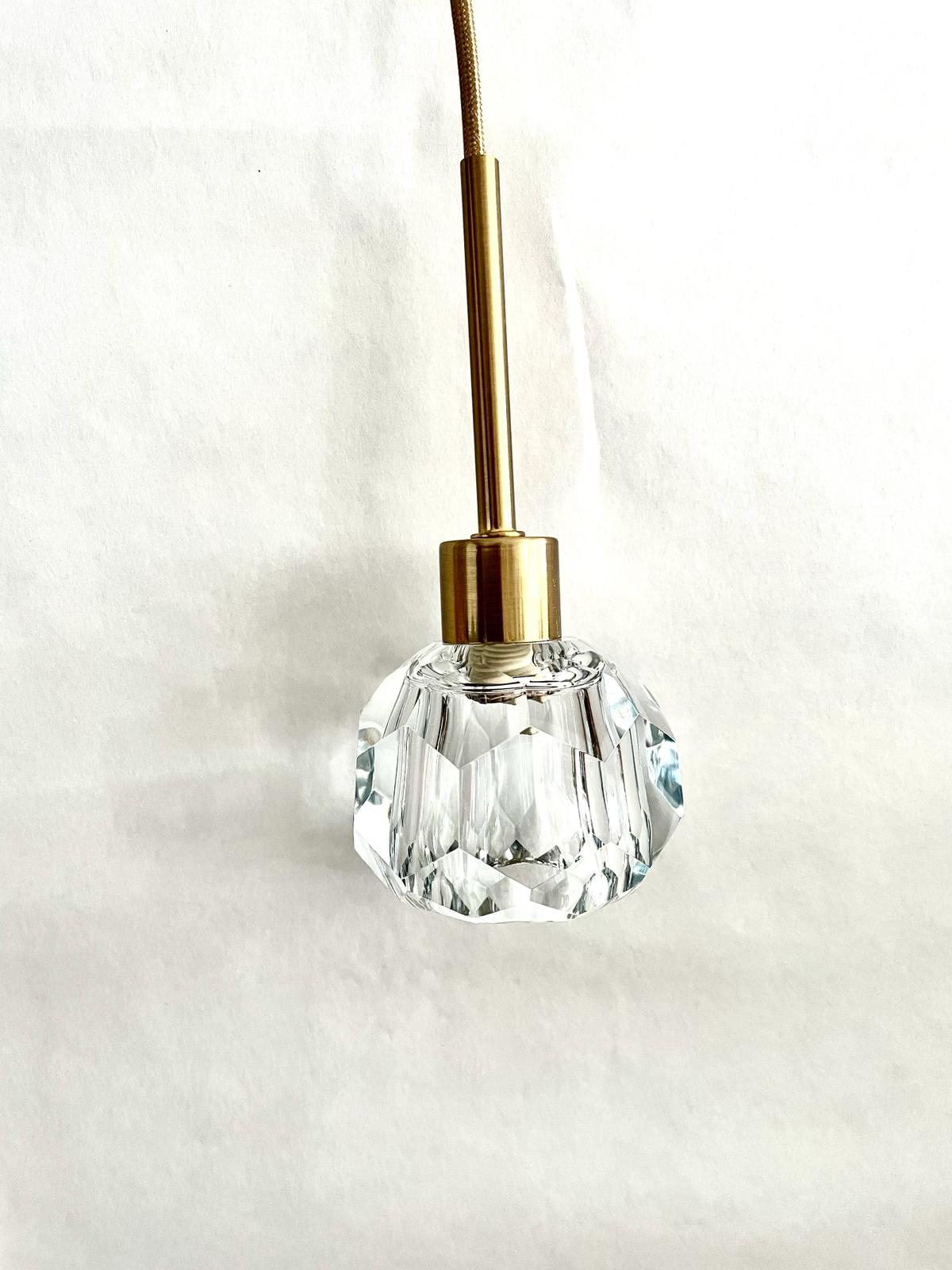 Glazen hanglamp bloem