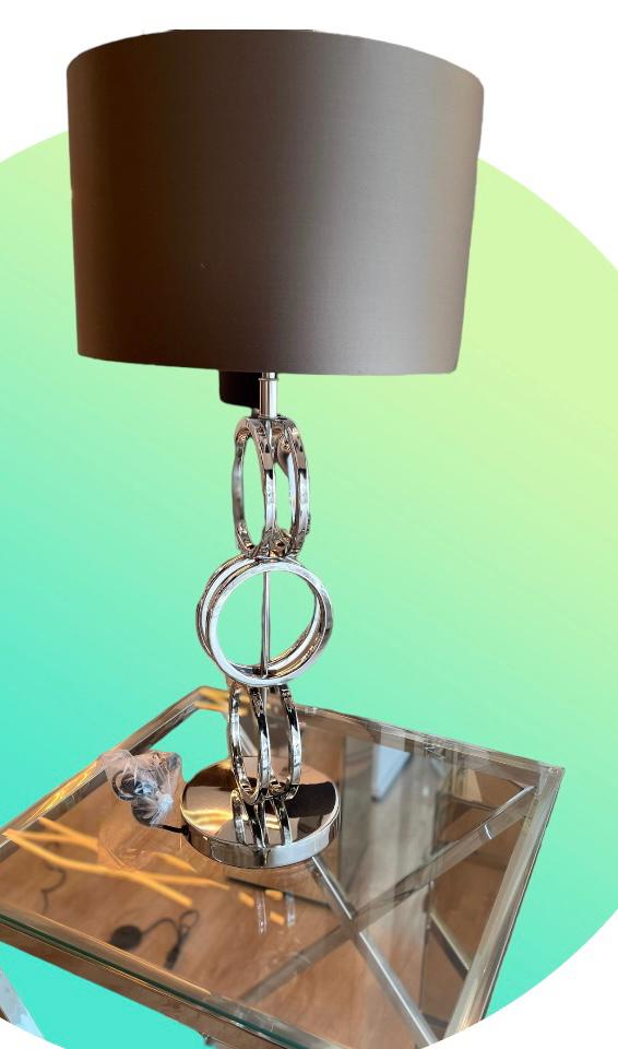 Tafellamp 3 ringen nikkel