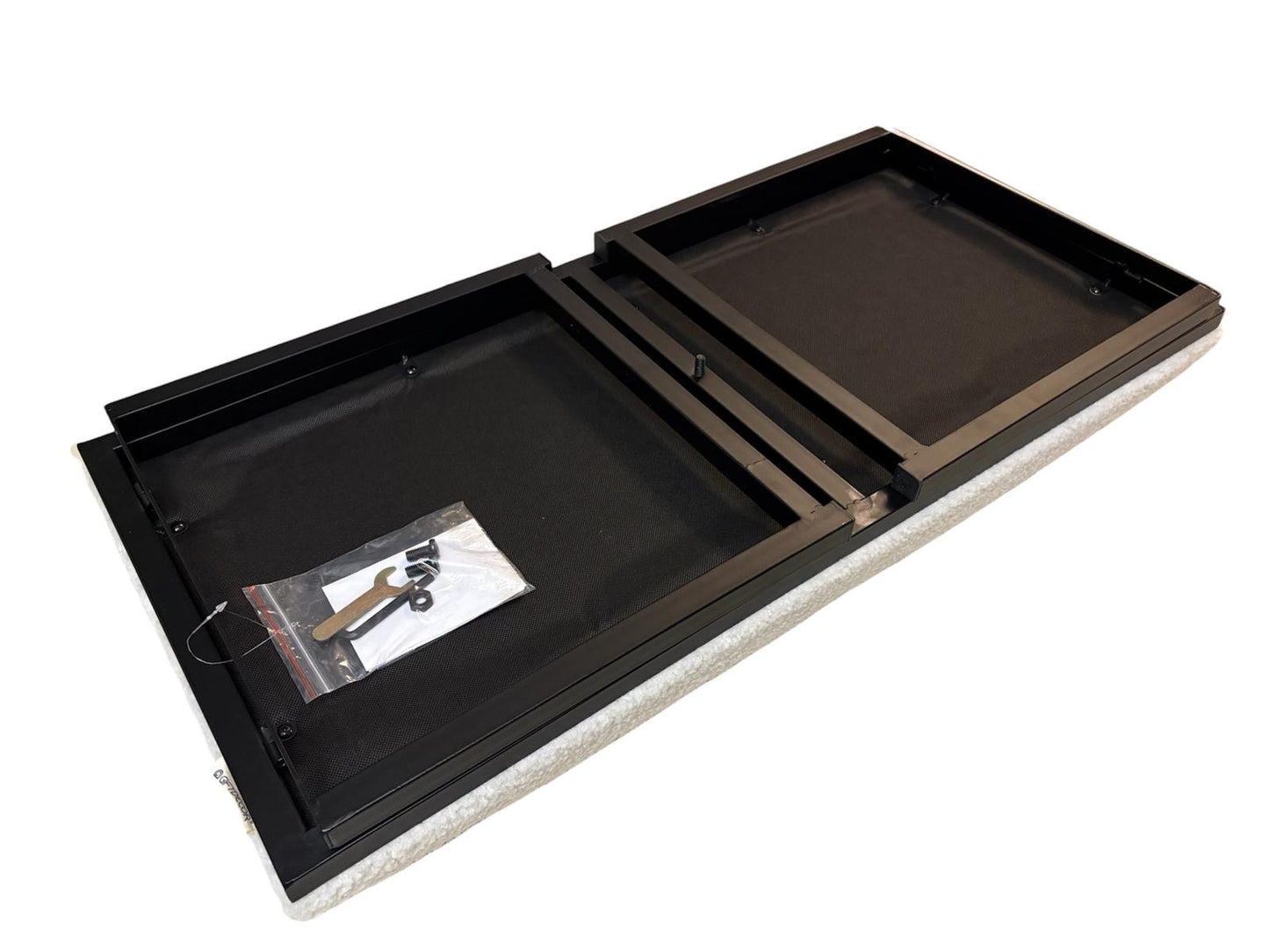 Beige schapenvacht bank Gebroken Witte schapenvachten of Teddy gestoffeerde inklapbare zitbank 80X42x37cm