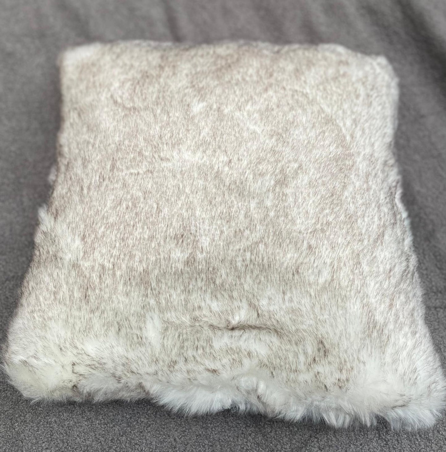 Zachte kussenset wit/grijs