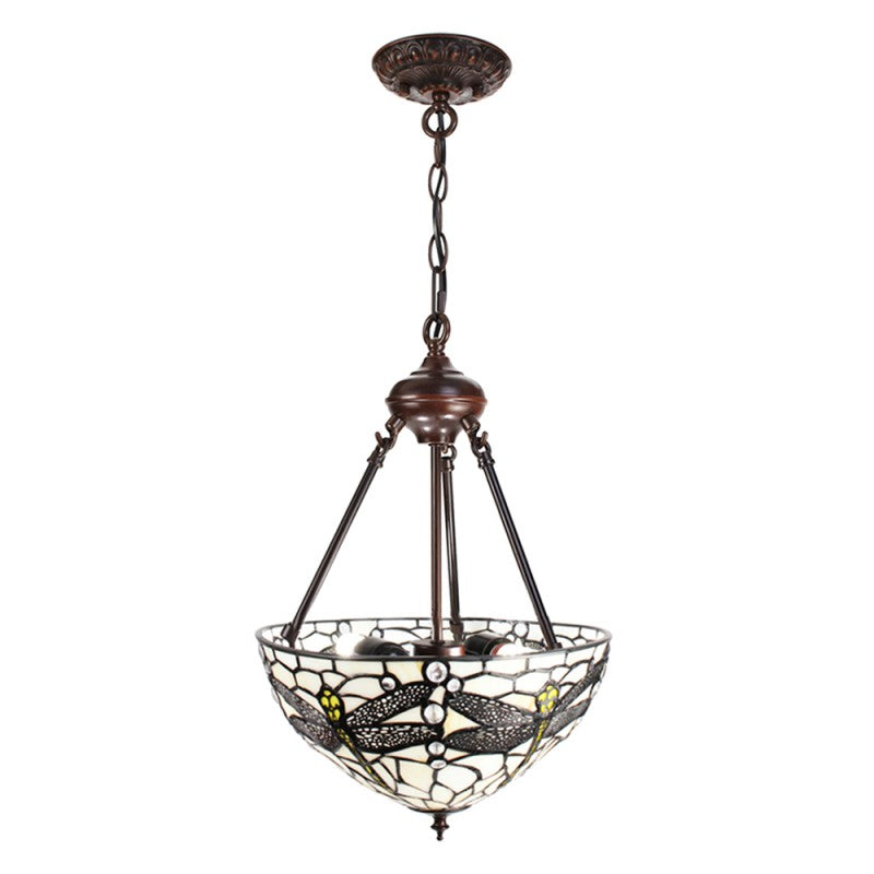 Hanglamp Tiffany Libellen wit