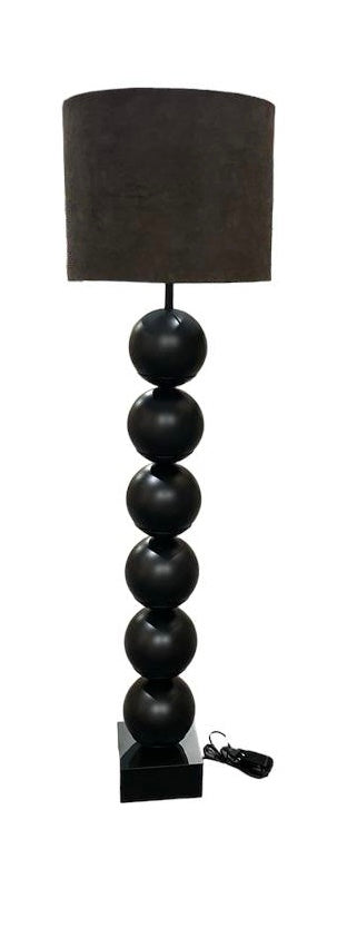 Vloerlamp 5 ballen zwart/mat