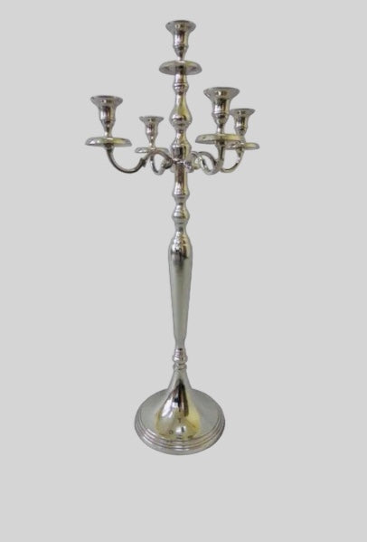 Kandelaar ruw nikkel 90cm