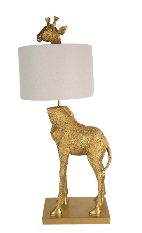 Tafellamp giraffe met kap
