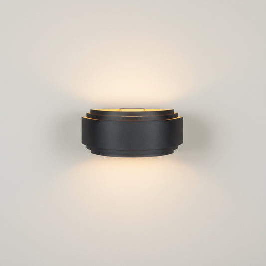 Luxe Design Wandlamp - Zwart en Goud - 30cm