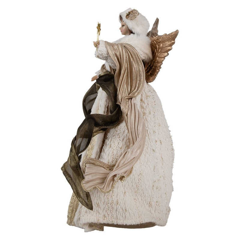 Kerstdecoratie Engel goud 28cm