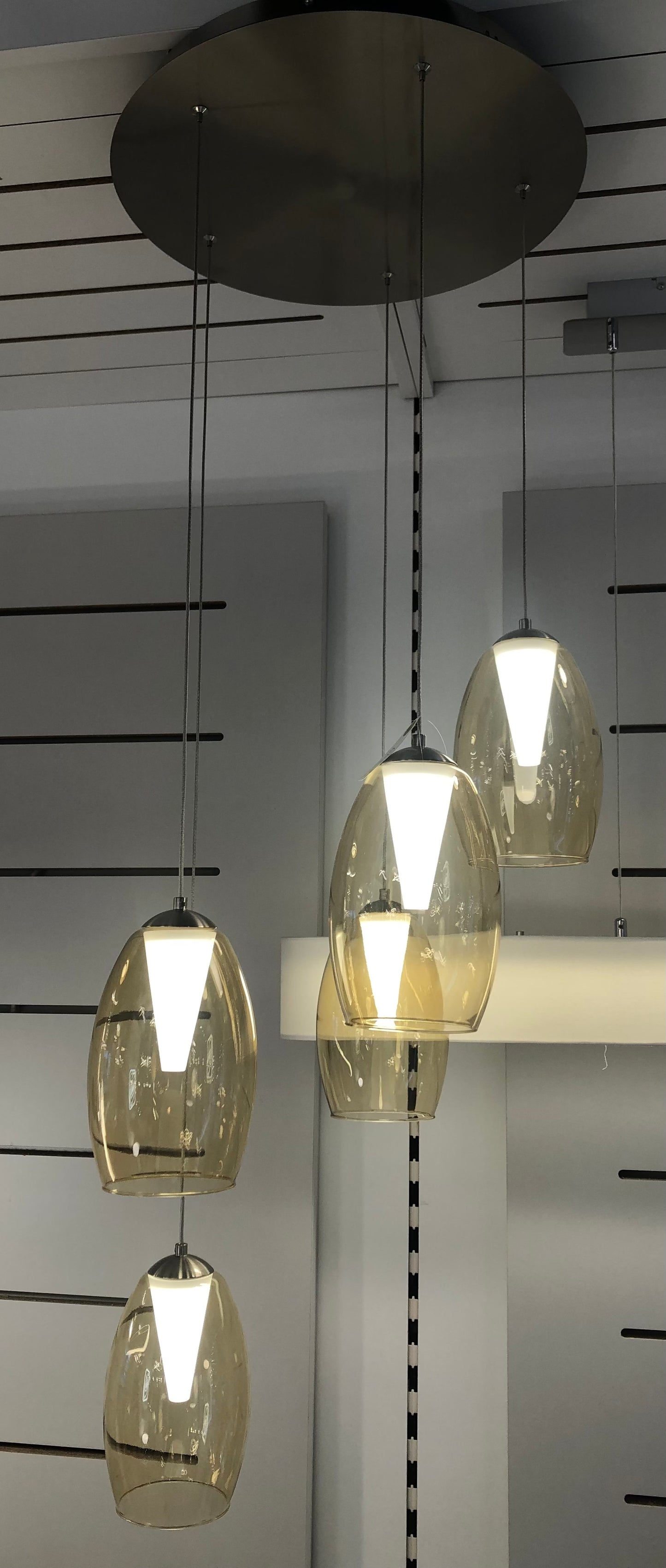 Glazen led hanglamp Smokey