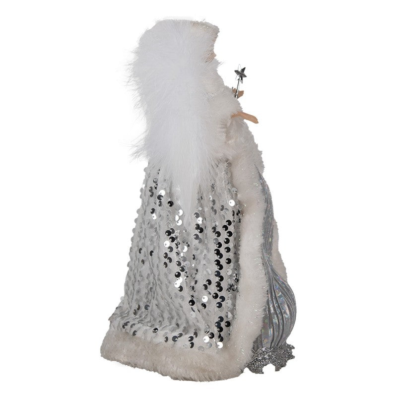 Kerstdecoratie Engel zilver 28cm