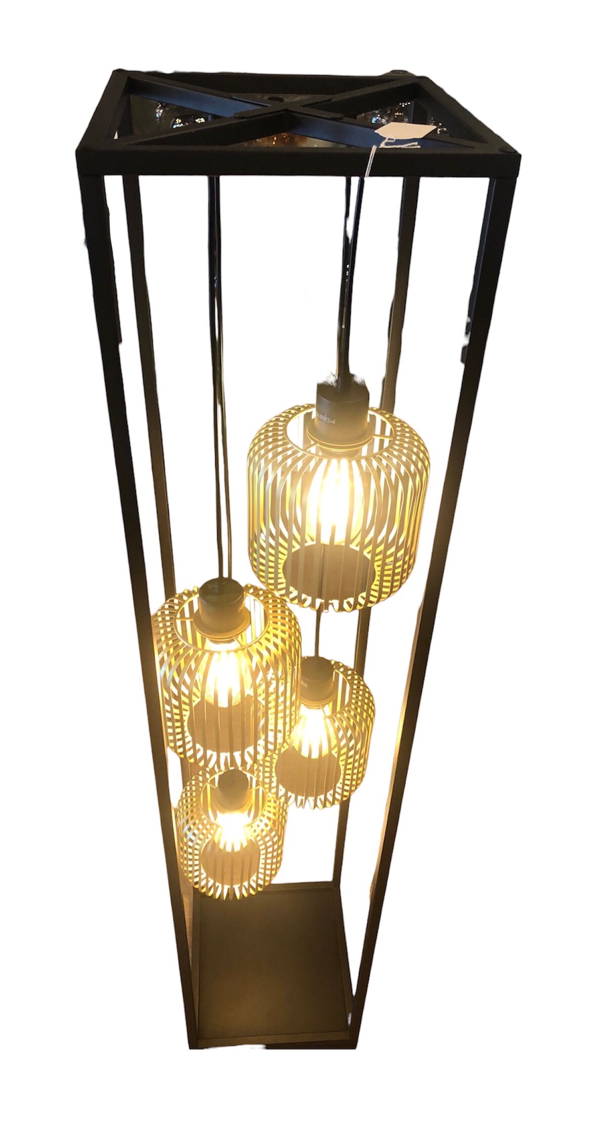 Industrieel vloerlamp 4 streepjes ballen