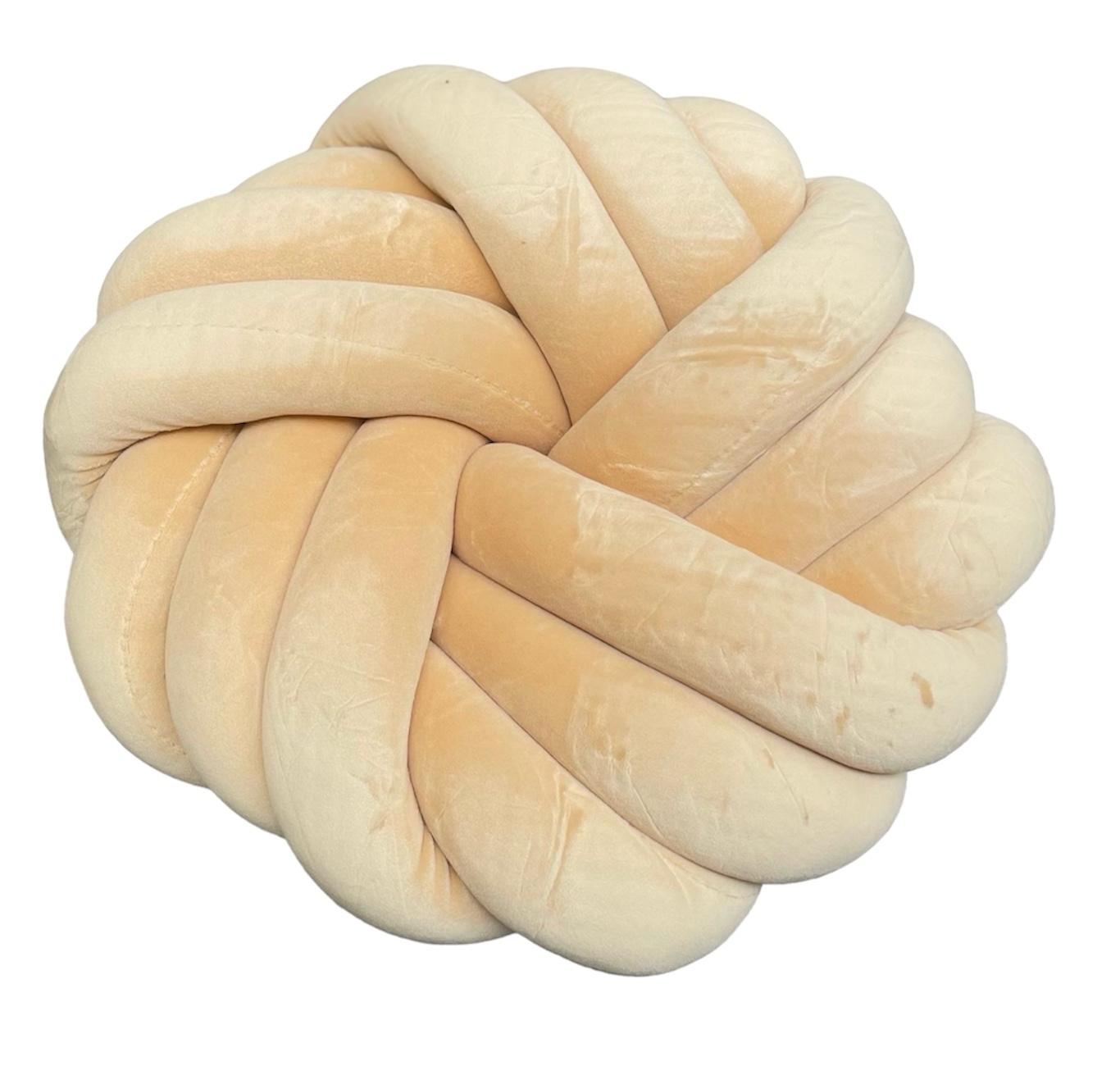 Knoop kussenset bruin