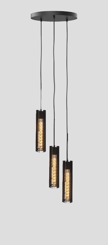 Design Hanglamp zwart 3 lichtbron