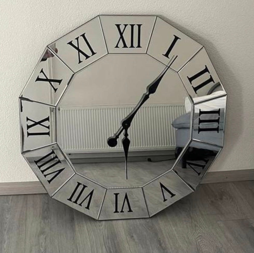 Wandklok spiegel 3Z
