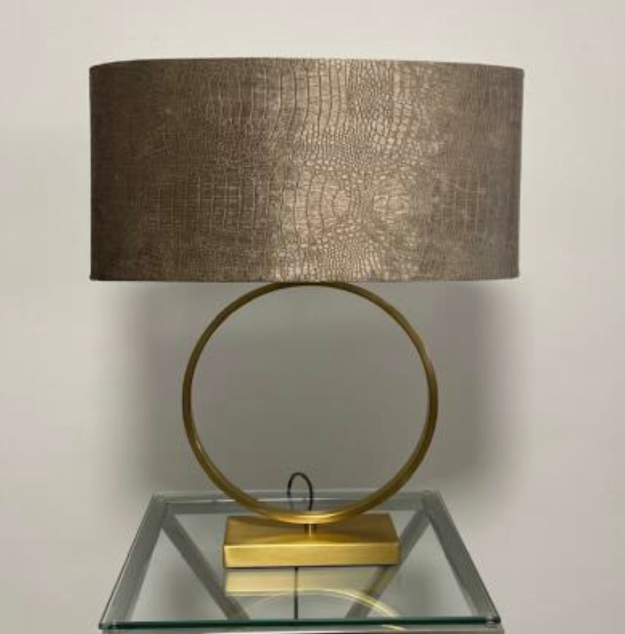 Tafellamp 1 ring mat goud