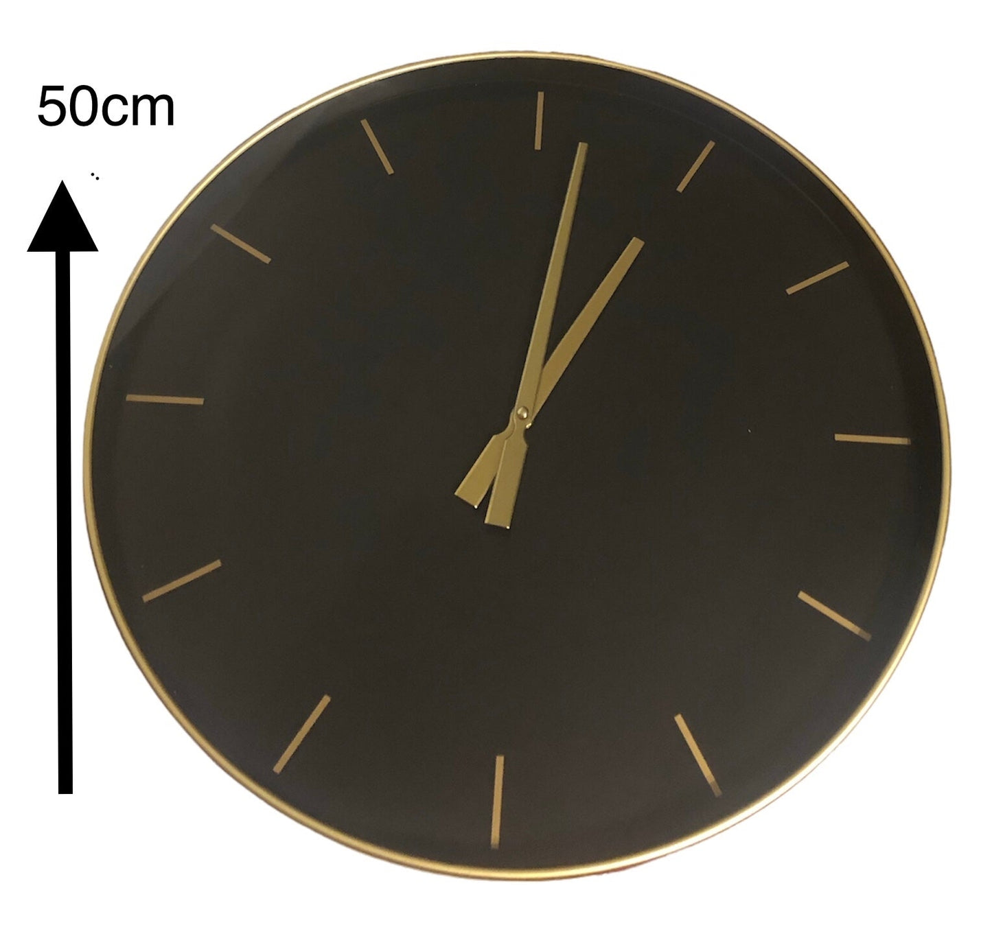 Wandklok wit/goud