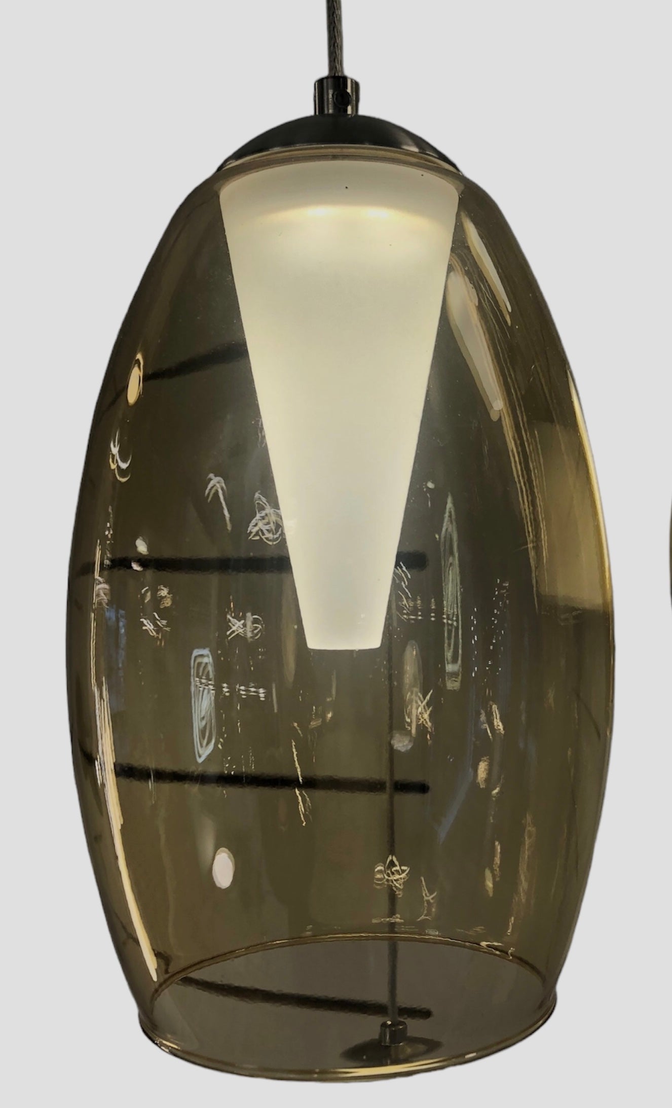 Glazen led hanglamp Smokey