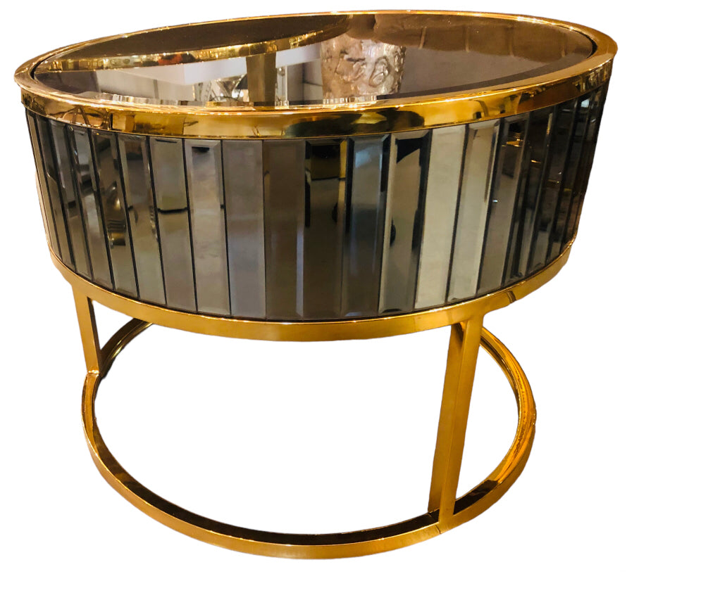 Salontafel 2-delig Smokey glas