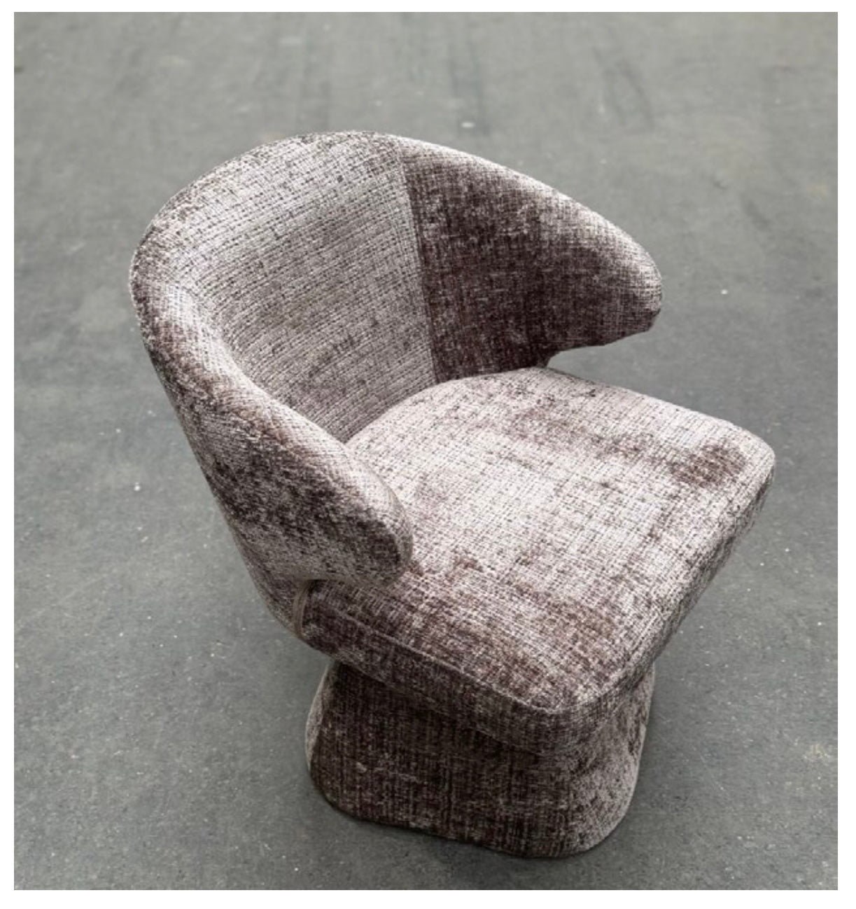 Eetkamerstoel Fleece 360 graden draaibaar beige gestoffeerd