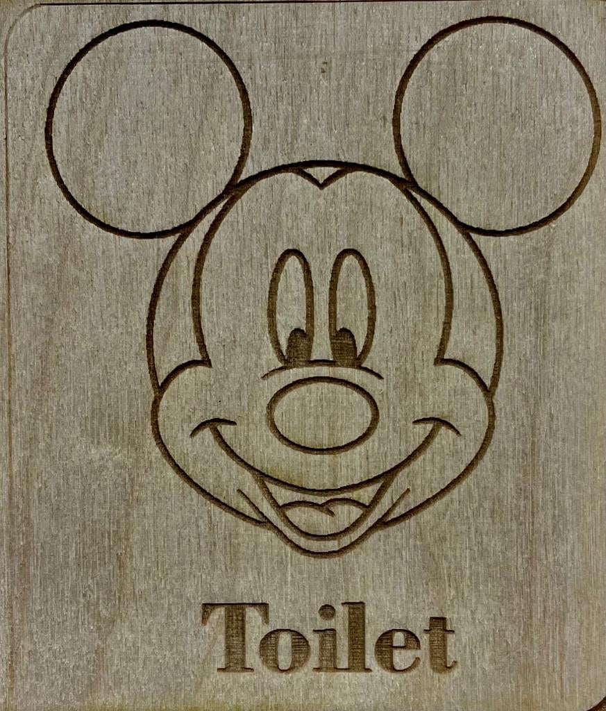 Gegraveerde Toilet bordje