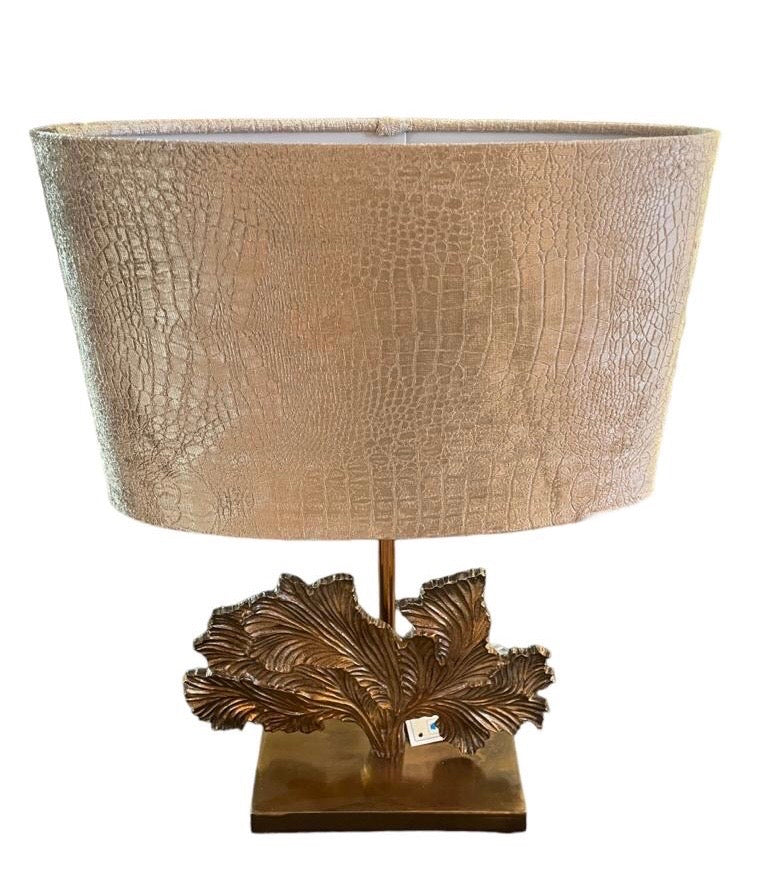 Tafellamp gouden blad