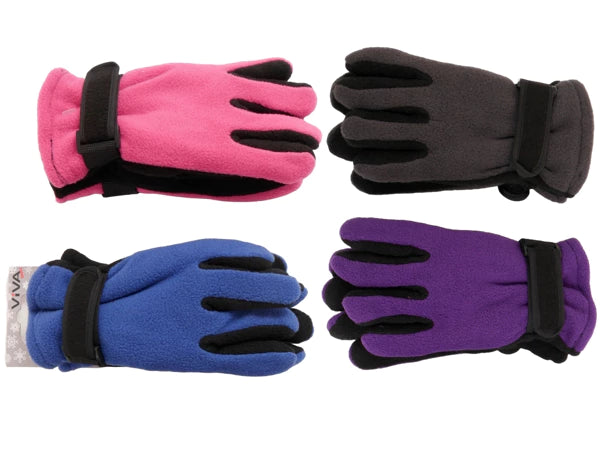 Paarse kinderen handschoenen Fleece