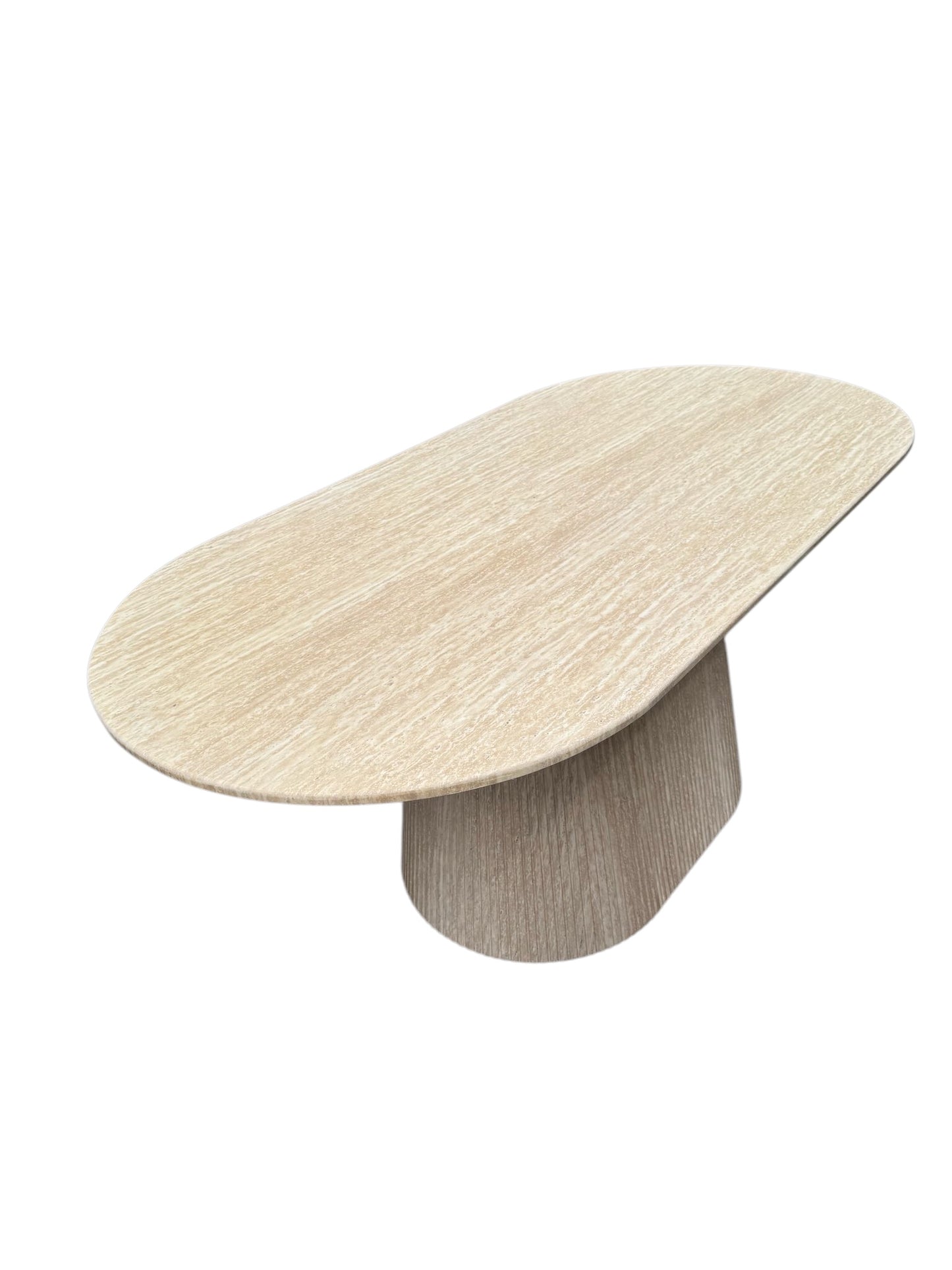 Travertine oval tafel 180cm