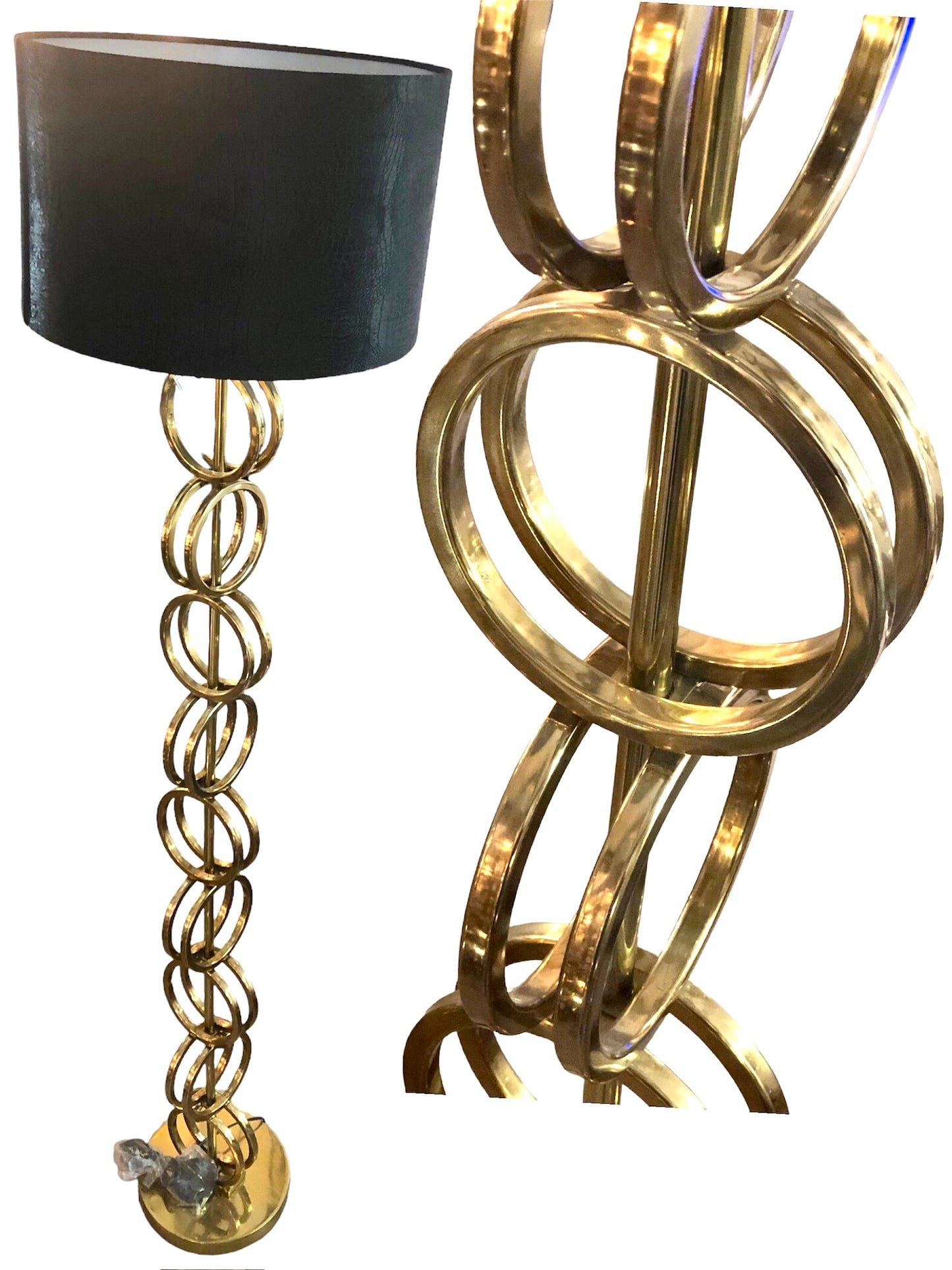 Vloerlamp gouden ringen