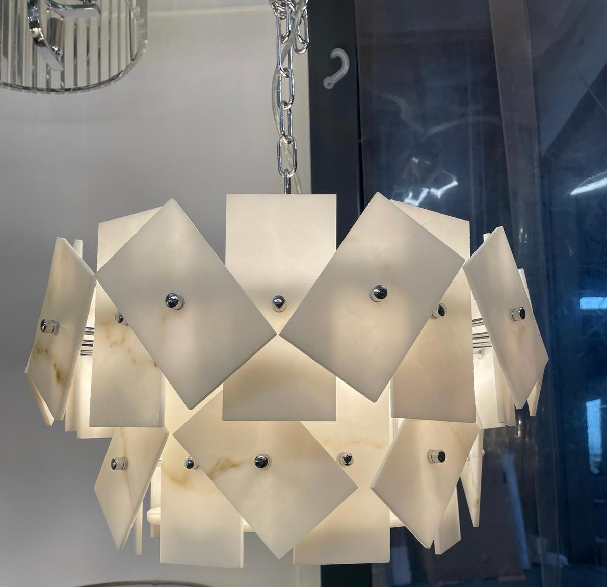 Plafondlamp marmer look