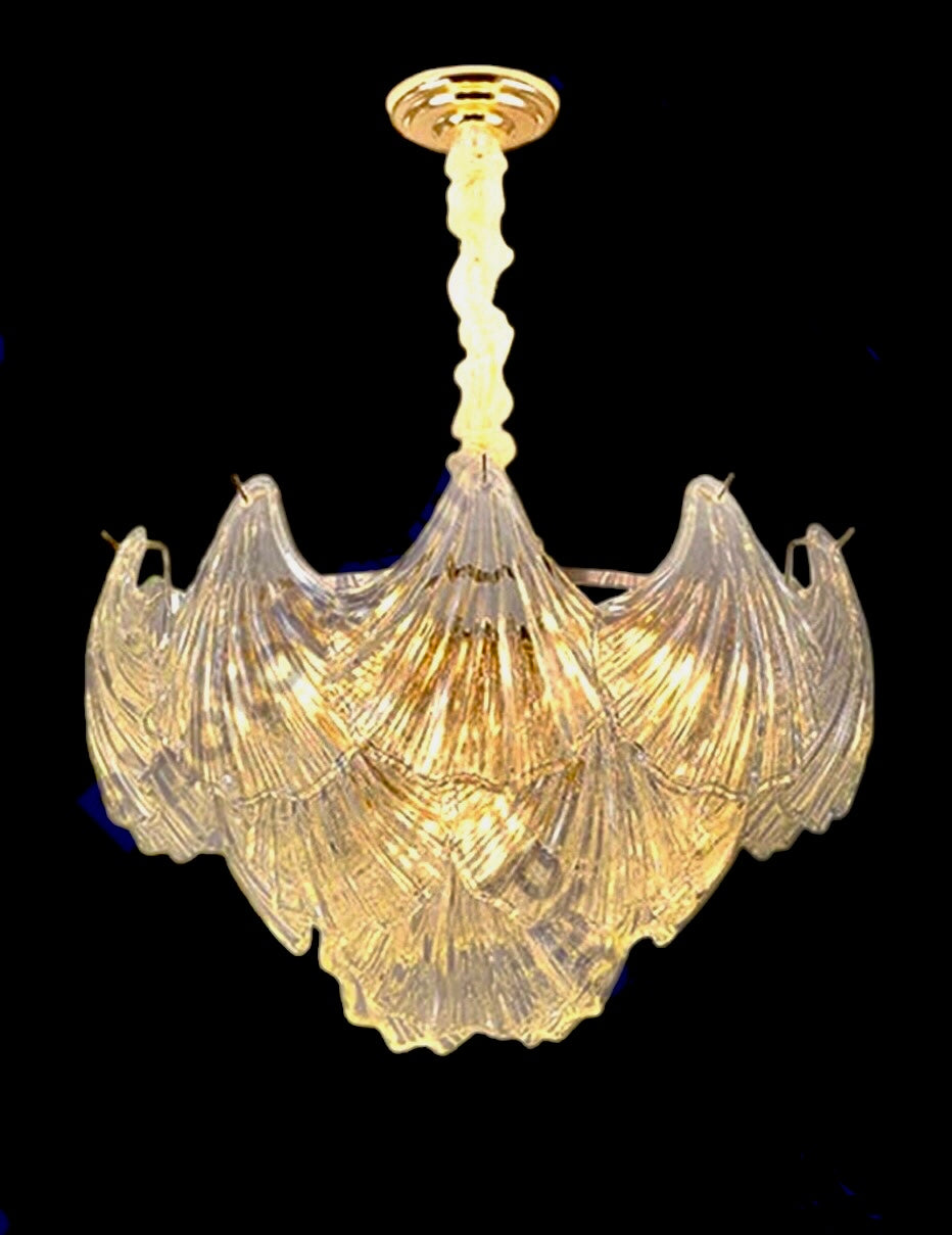 Kroonluchter schelpen van glas