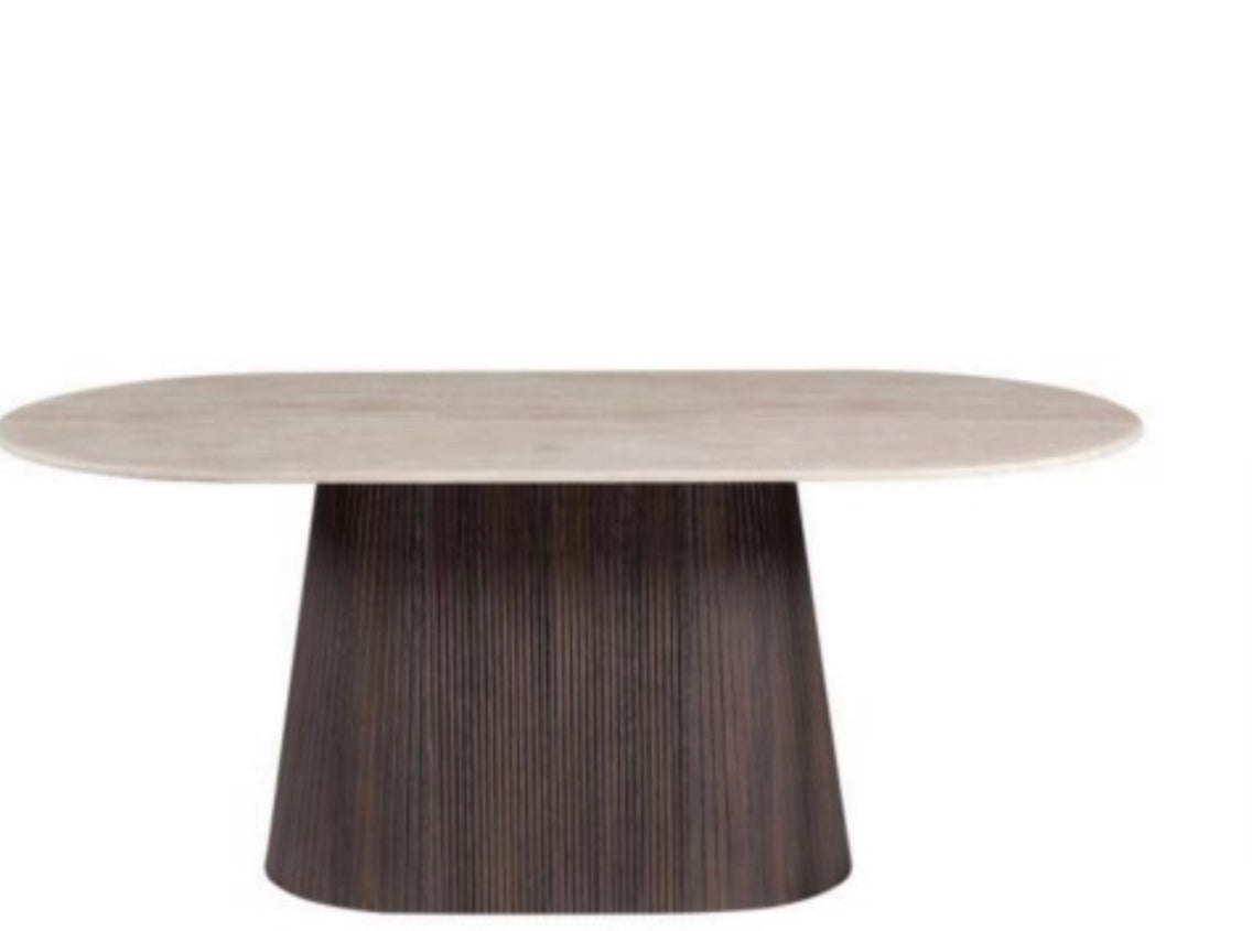 Salontafel travertine ovaal