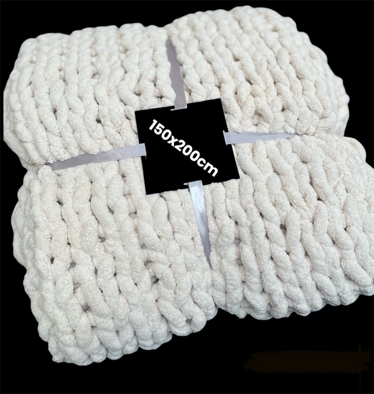 Knitted Plaid crème