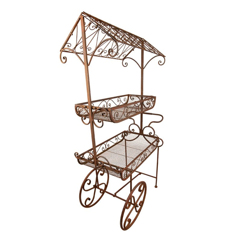 Metaal kar bloemenhouder