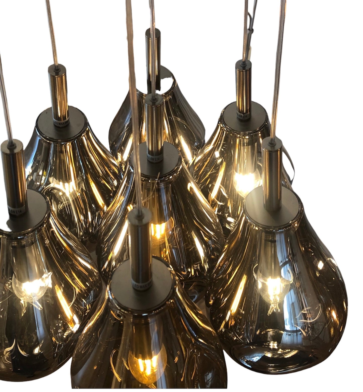 Design 7 Smokey peer hanglamp zwart