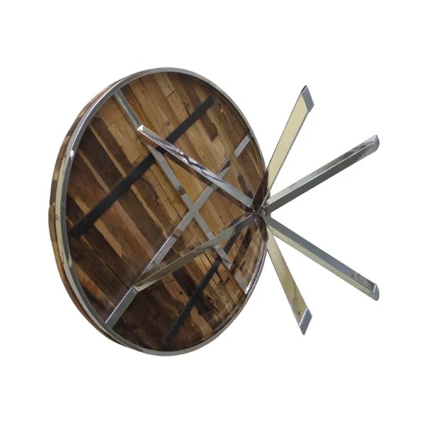 Eettafel rond/hout 130cm