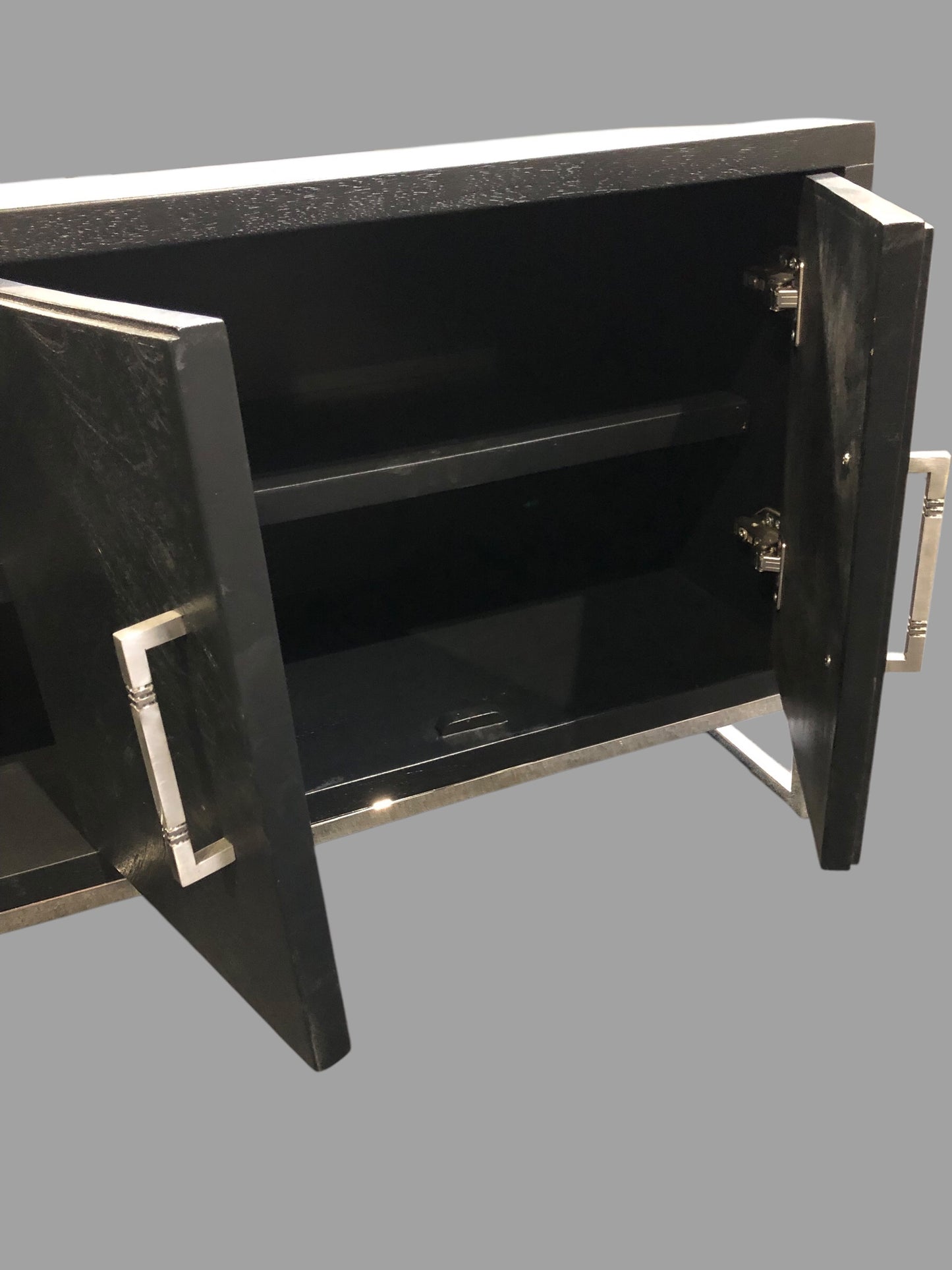 Tv Dressoir visgraat mango hout zwart