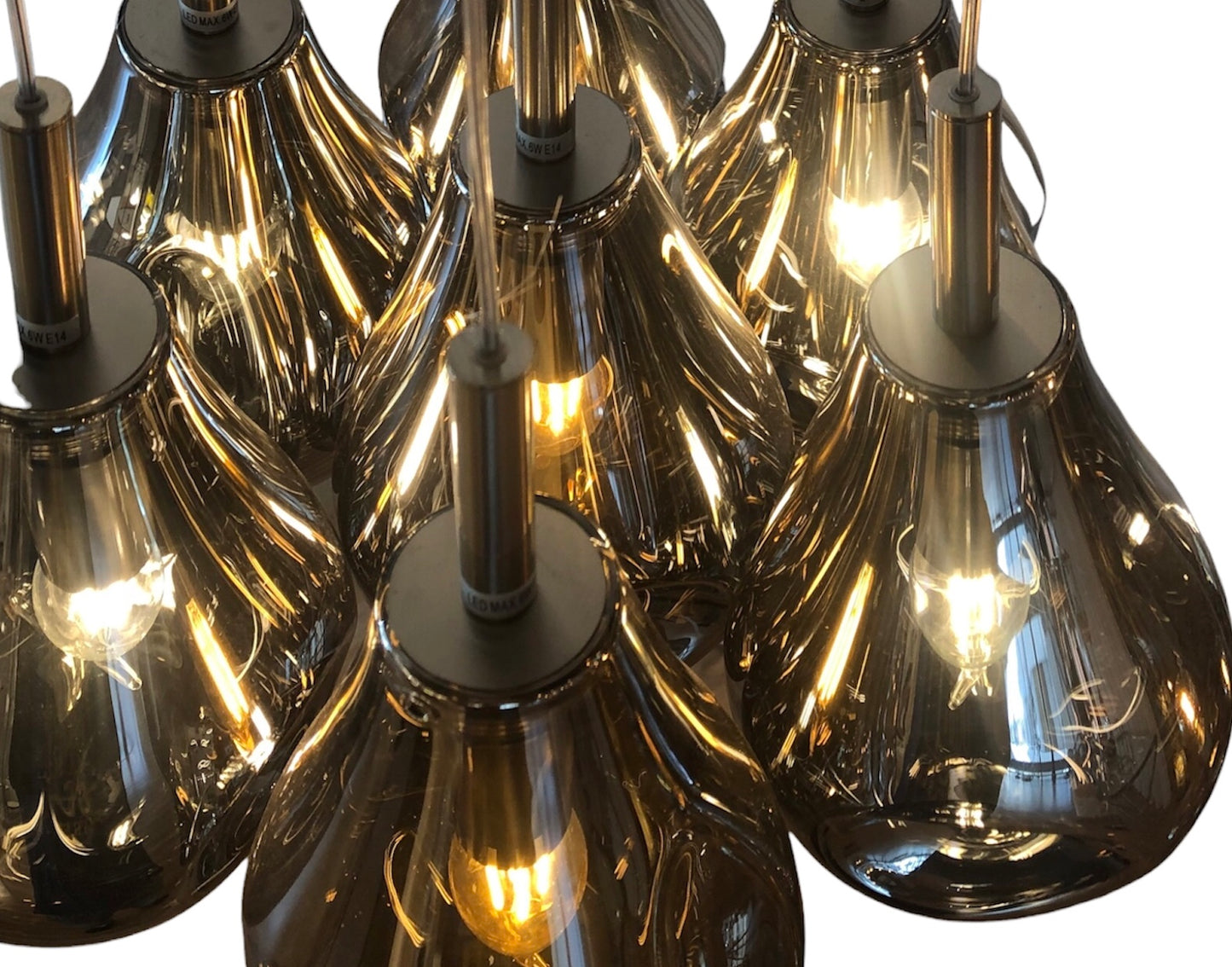 Design 7 Smokey peer hanglamp zwart