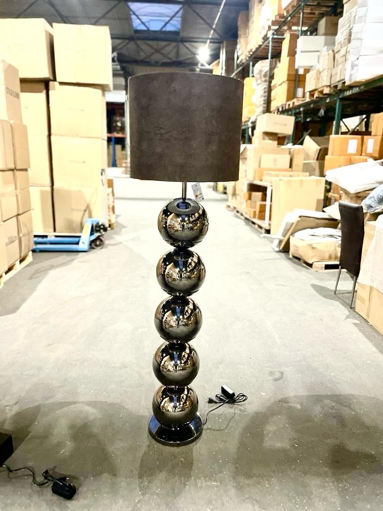 Vloerlamp 5 ballen zwart