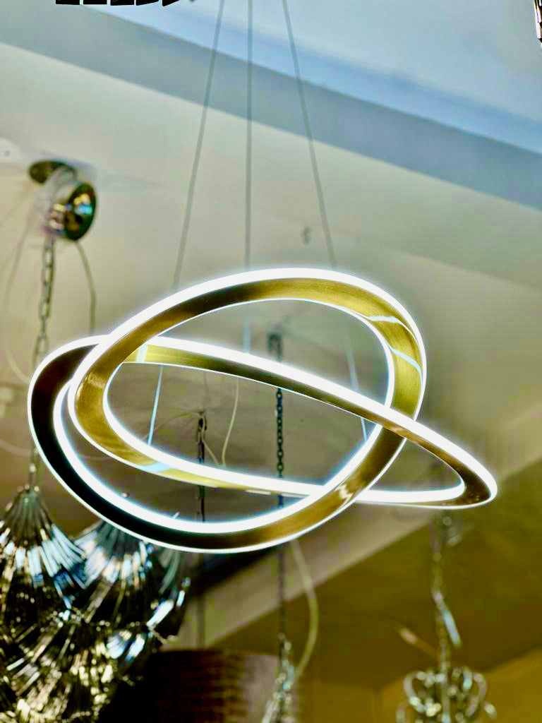 Infinity Led design hanglamp goud 60cm