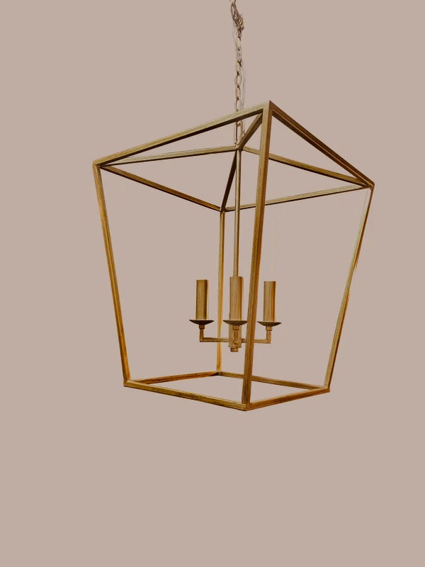 Hanglamp lantaarn gold