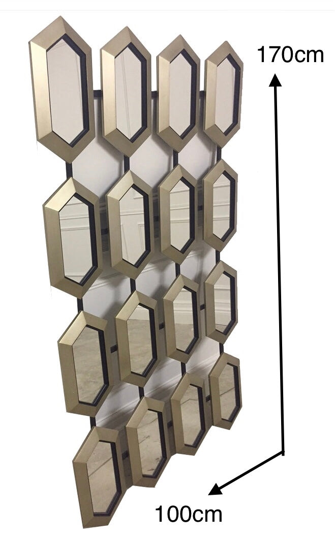 Design spiegel zilver