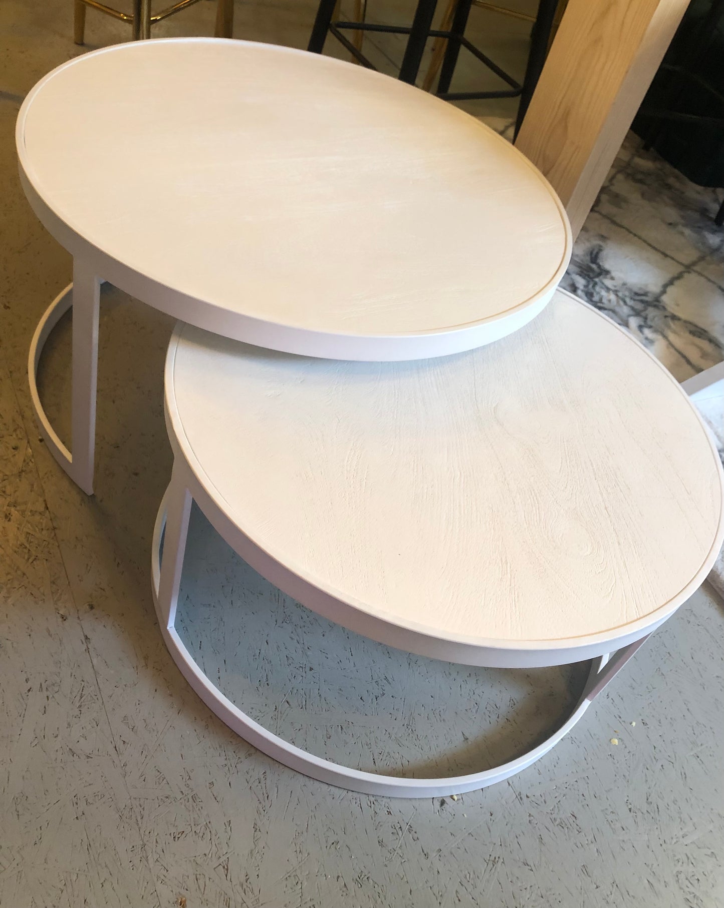 Bijzettafel Dublo Duo zwart Ø80/60 set