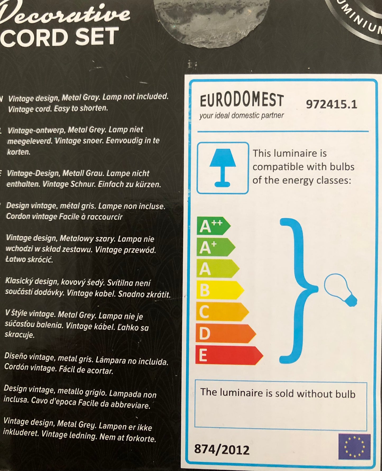 Verlichting set zwart