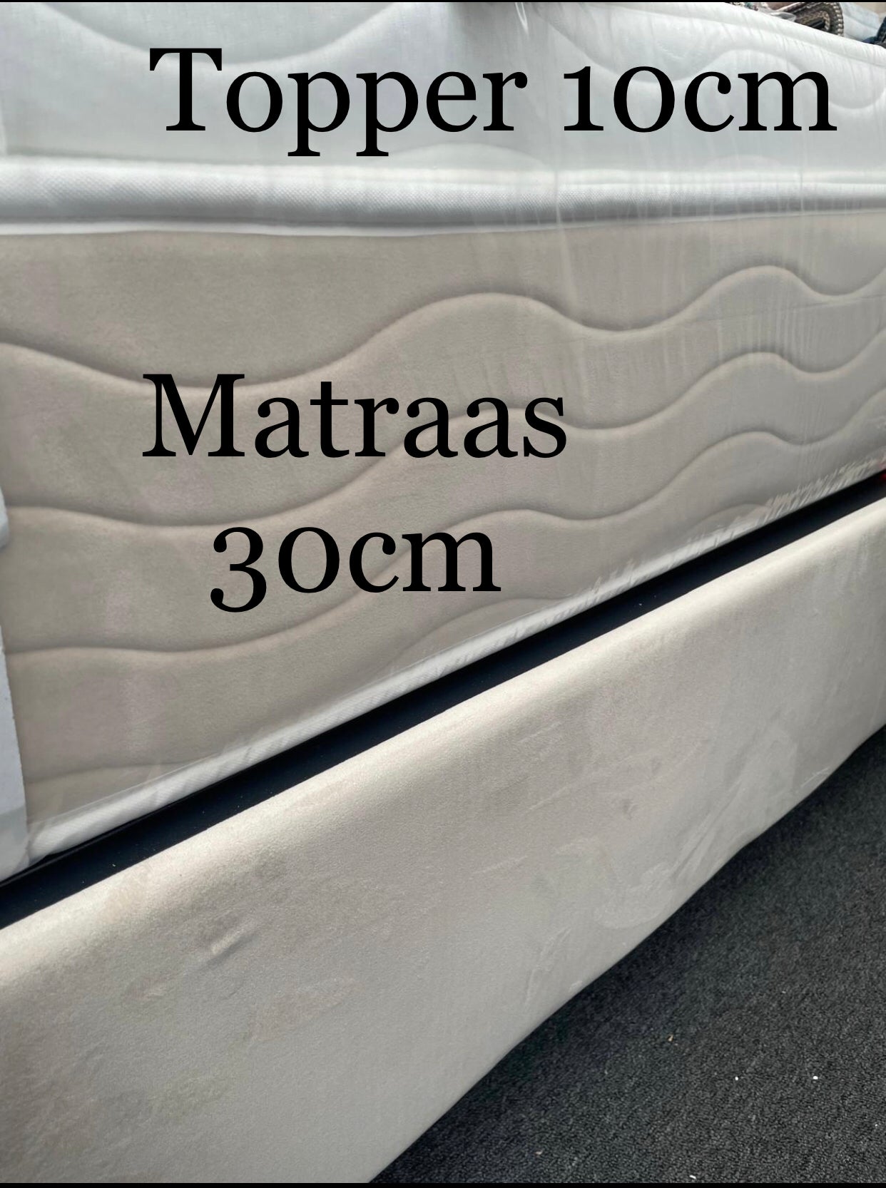 Boxspring antraciet Larissa 160cm met opberg