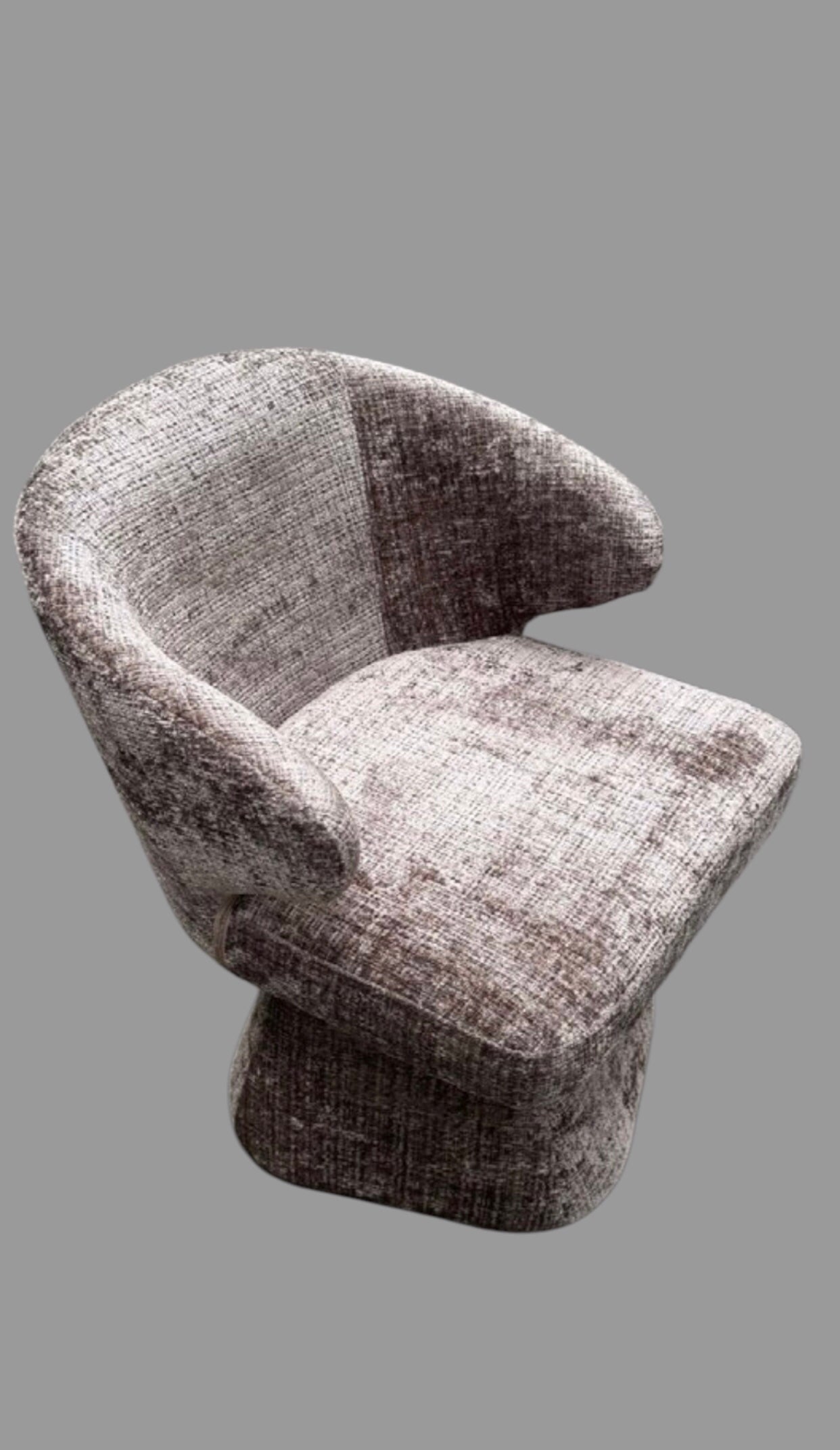 Eetkamerstoel Fleece 360 graden draaibaar beige gestoffeerd