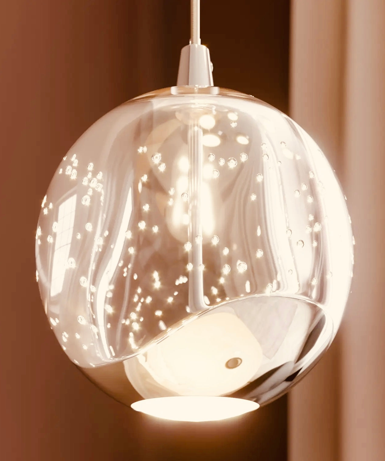 Glazen ballen hanglamp