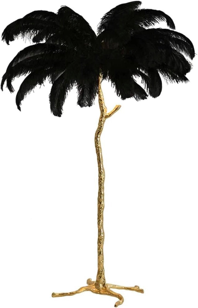Vloerlamp kokospalm goud/zwart