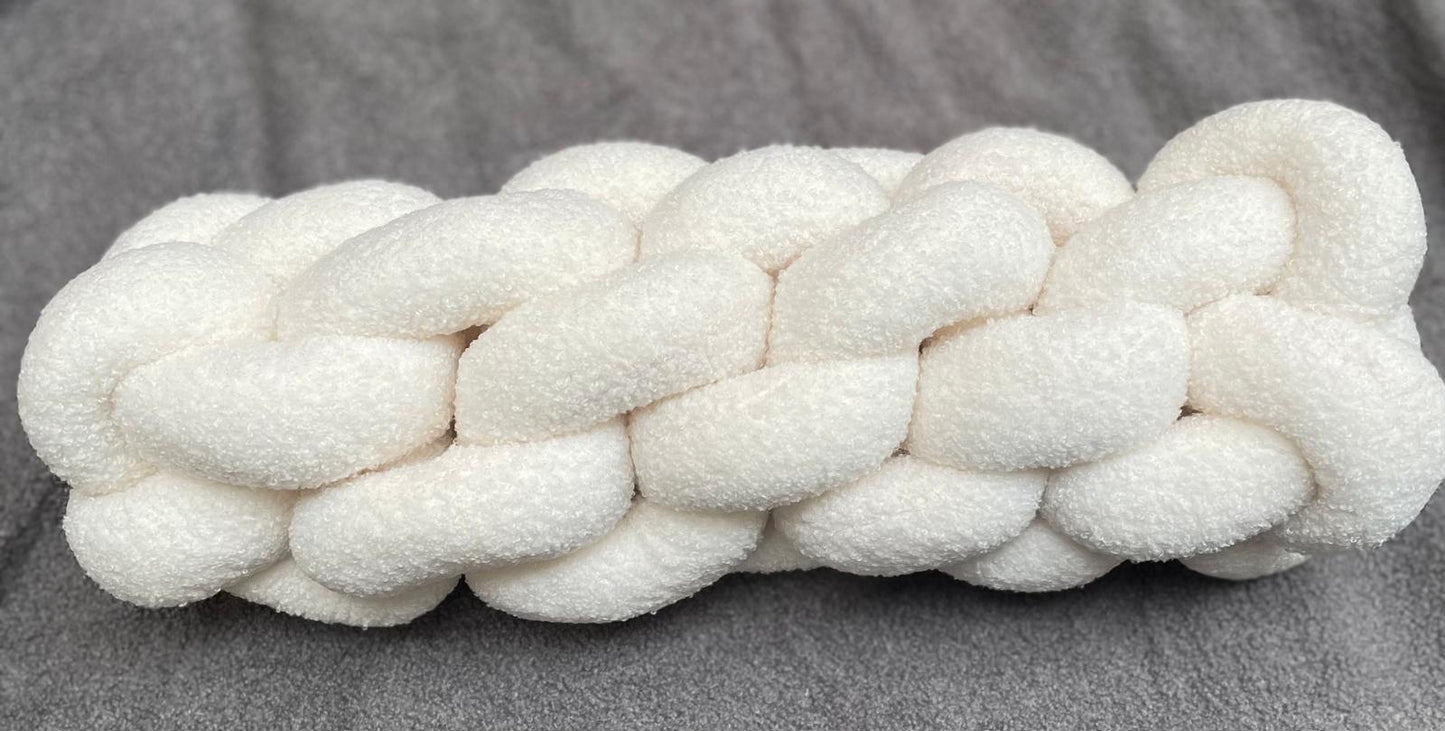 Kussen knoop/ketting wit