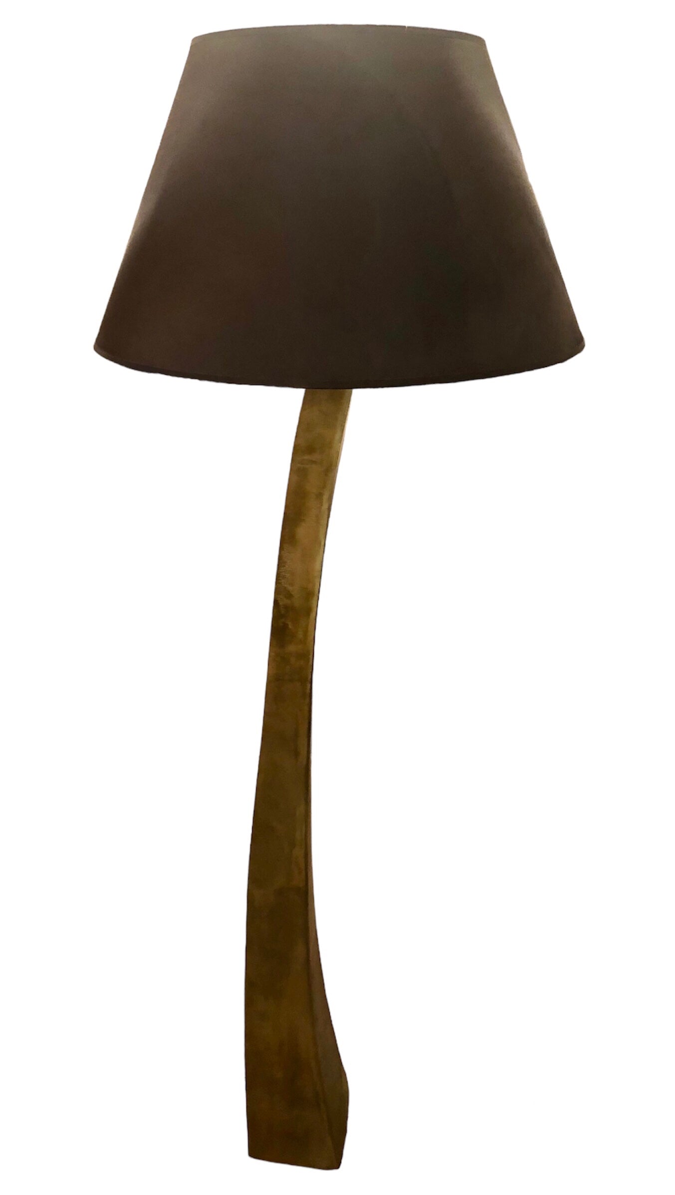 Vloerlamp goud met zwarte kap