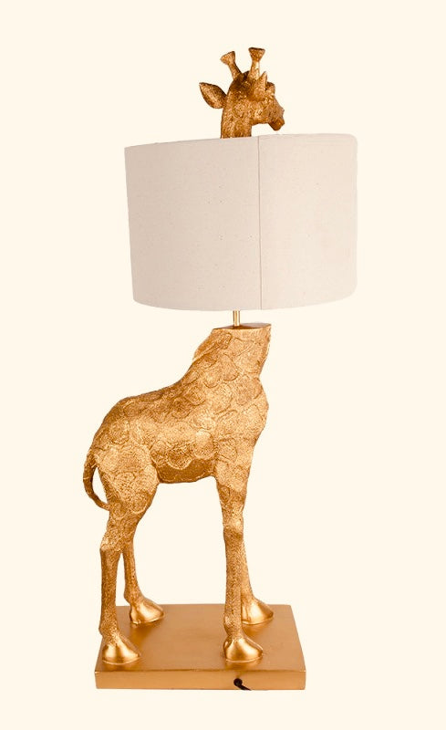 Tafellamp giraffe met kap