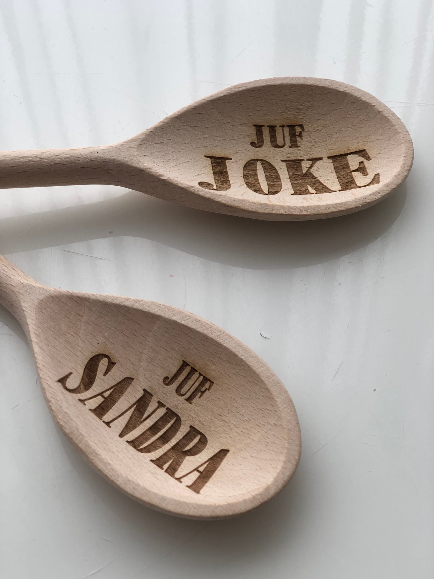 Gepersonaliseerde houten lepel