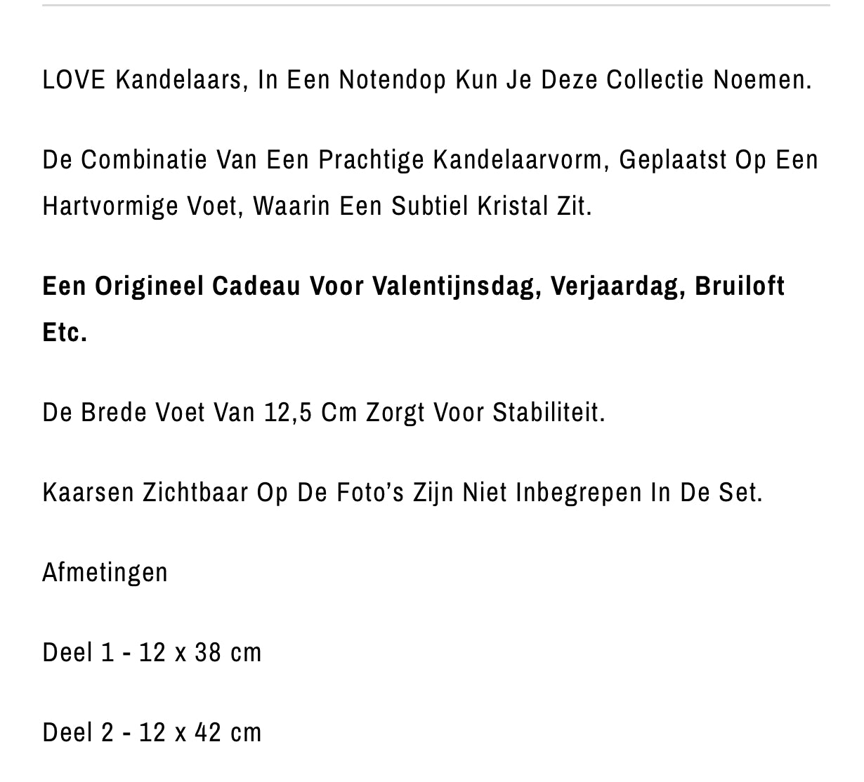 LOVE Glamour Lampion Kristallen Kandelaars 2-Delig